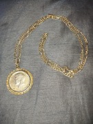 Naszyjnik z monety srebrne pół dolara 1964 Half Dollar
