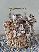 Torebka damska ręcznie wykonana robiona na szydełku handmade 