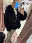 Lama czarna futro naturalne pachy do 120
