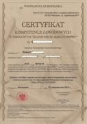 Użyczę Certyfikat kompetencji zawodowych spedycja