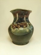 Ceramiczny wazon, Ręcznie robiony, Ceramika. 20cm. Masywny, ciężki. Vintage