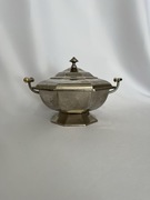 ELEGANCKA CUKIERNICA, SOSJERKA Z PRZYKRYWKĄ, POSREBRZANA