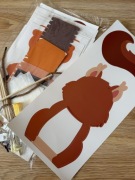 Model 3D lisek – układanka kartonowa