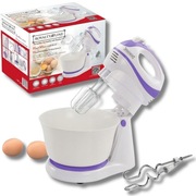 Mikser Ręczny z Misą Obrotową Robot Kuchenny 2,5L 300W 5 Prędkości