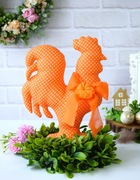 Pomarańczowy kogucik. Kogut hand-made. 