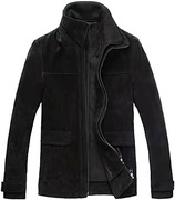 FLAVOR Męska klasyczna skórzana kurtka zamszowa zimowa L 50 skóra naturalna