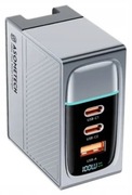 Ładowarka sieciowa Asometech 100W GaN 2x USB-C + 1x USB-A LCD