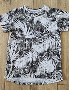 Bluzka T-shirt primark palmy liście print 146 cm 10/11 lat 