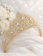 Tiara, korona złota, ślub 