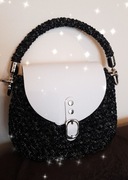 Torebka handmade z plecioną rączką