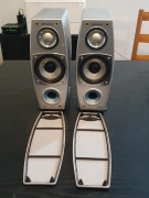 Kolumny Głośniki Retro Vintage AIWA SX-LX7 Silver Space Age 6 ohm japan 