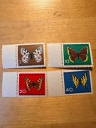 Niemcy znaczki z 1962, motyle