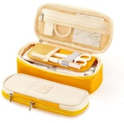 DUŻY PIÓRNIK WIELOFUNKCYJNY SZKOLNY SASZETKA SKŁADANY POMARAŃCZOWY ANGOO