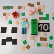 Minecraft figurki na tort ozdoby 