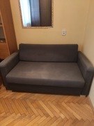 Rozkładana Czarna Kanapa 210x141 cm/ Łóżko Rozkładane