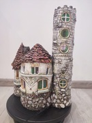 Dekoracje, domki z podświetleniem, domki