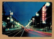 Warszawa Aleje Jerozolimskie nocą