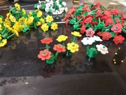 kwiatki lego 3741plus 3742 czerwony bialy żółty 
