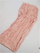 różowy marszczony szalik z cekinami 