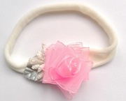Opaska do włosów urodziny wesele roczek róża handmade