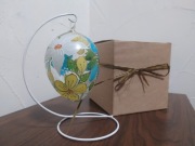 Jajko wielkanocne szklane, ręcznie malowane