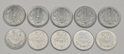 5 X 1 zł. + 5 X 50 gr. Roczniki PRL