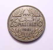 Liban 25 piastres 1961