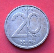 20  Franków   1998  r -    Belgia   Belgie   Albert II