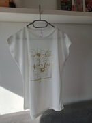 Bluzka biała z modnym wz