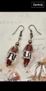 Kolczyki ze szkła weneckiego Murano szkło weneckie lampwork szklane