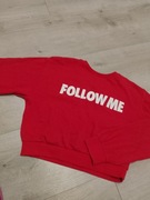 Czerwona bluza szeroka oversize XS 34 Terranova