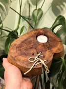 Drewniany świecznik handmade