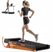 Bieżnia pod Biurko 150kg Nachylenie 16% Silnik 2.5HP 10km/h Cicha Amortyzac