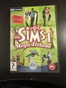 THE SIMS 1 MEGA DELUXE POLSKA STAN BDB 4xCD + dodatek