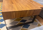 Piękny drewniany stolik-ława, lity dąb olejowany