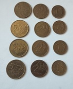 Polska 5,2,1, groszowe z 2003 ,2002 , 2001 ,2000 roku. 