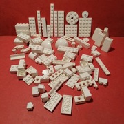 Klocki lego białe 91 sztuk w kpl