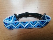 Bransoletka biżuteria z koralików ręcznie pleciona na krośnie.