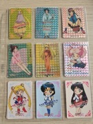 Kolekcjonerskie karty Sailor Moon 38 kart pochodzenie Japonia 