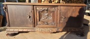 Antyczna Dębowa Komoda Bufet Antyk, 3 drzwiowa