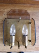 Stara mosiężna lampa ścienna 