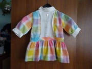 Sukienka w kratkę dla dziewczynki