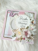 Kartka ręcznie robiona PREMIUM na chrzest Pamiątka Chrztu Świętego prezent 