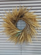 Duży XL wianek w stylu Boho naturalny trawy