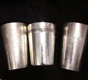 Trzy pucharki srebro 800 i 835