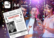 WIECZÓR KAWALERSKI – Pamiątka personalizowany plakat - gazeta do druku 