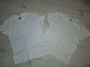 Dwie białe koszulki na wf bluzka t-shirt r.122-128 jedna nowa druga używana