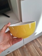 miska biało żółta ceramika