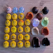 LEGO głowy i włosy mix elementy minifigurek