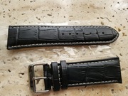 Pasek do zegarka 24mm CHERMOND – skórzany czarny 